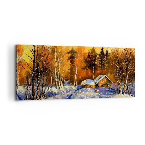 Obraz na plátne - Zimná impresia v slnku - 100x40 cm
