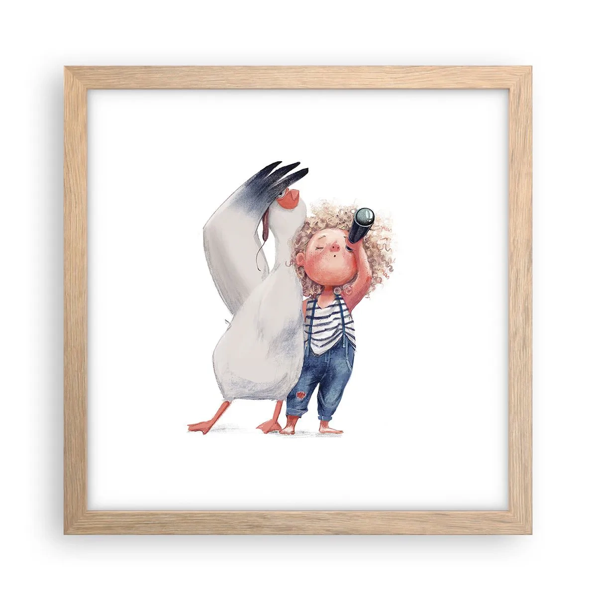 Plagát v ráme zo svetlého duba - Plán na skvelú cestu - 30x30 cm