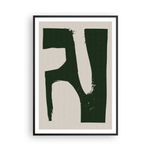 Plagát v čiernom ráme - Zálivy v bielom - 70x100 cm