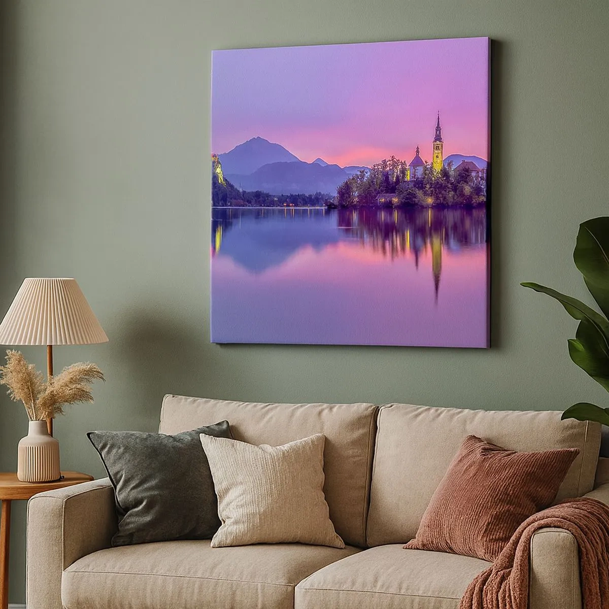 Obraz na plátne - Rozprávkový ostrov za súmraku - 30x30 cm