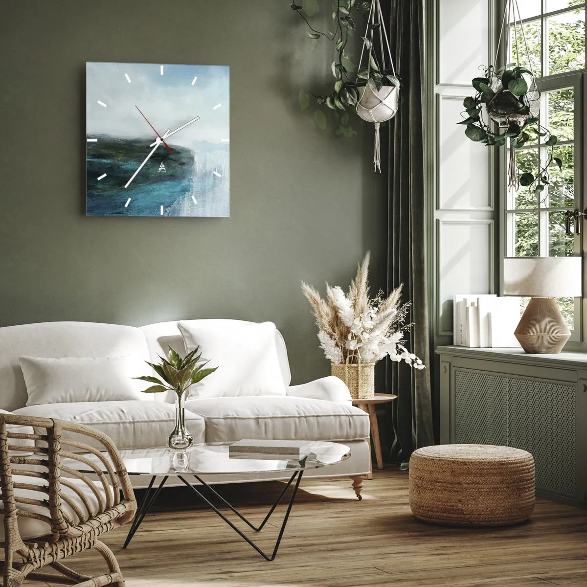 Nástenné hodiny - Námorná abstrakcia - 30x30 cm