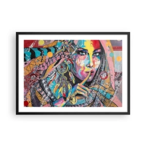 Plagát v čiernom ráme - Mlč, než pochopíš - 70x50 cm