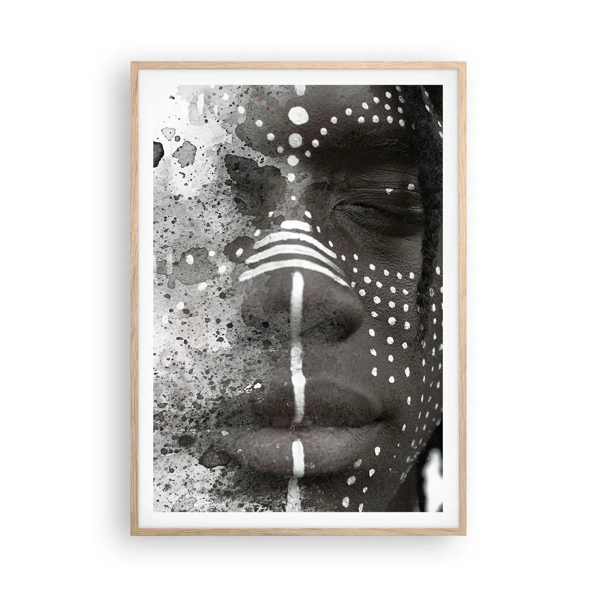 Plagát v ráme zo svetlého duba - Objav pôvodného ducha - 70x100 cm