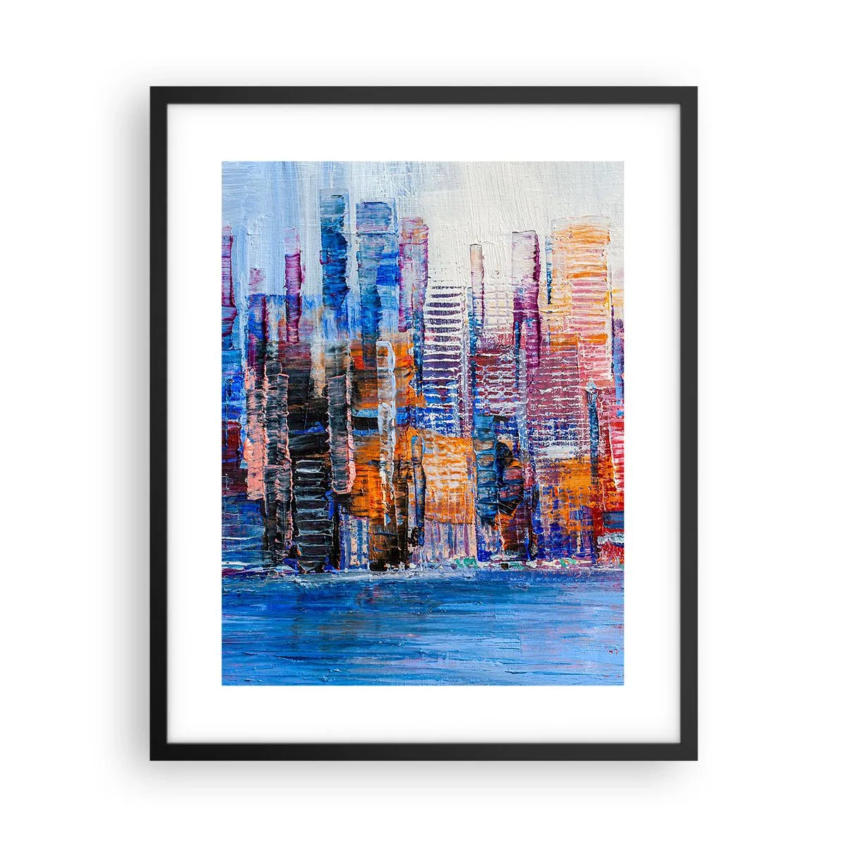 Plagát v čiernom ráme - Radostná metropola - 40x50 cm