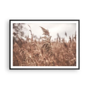 Plagát v čiernom ráme - Na poliach už je jeseň - 100x70 cm