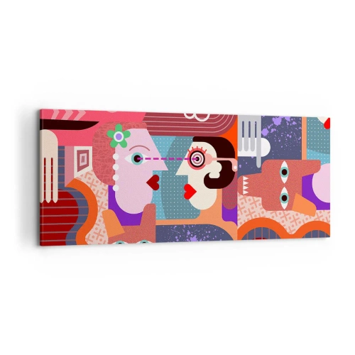 Obraz na plátne - Tvárou v tvár - 100x40 cm