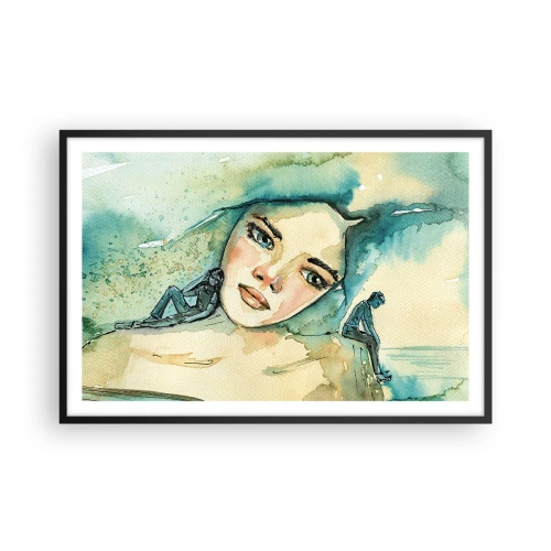 Plagát v čiernom ráme - Am I blue? - 91x61 cm