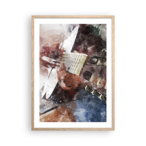 Plagát v ráme zo svetlého duba - Čo si o tom myslíš? - 50x70 cm