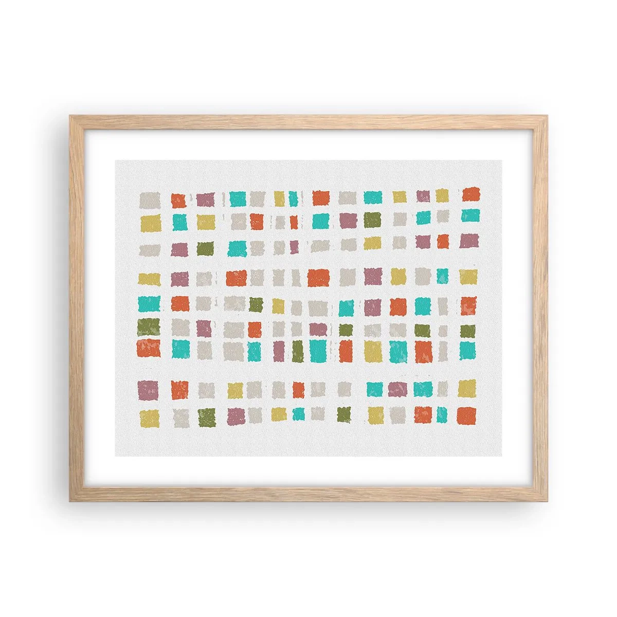 Plagát v ráme zo svetlého duba - Neznáma hra - 50x40 cm