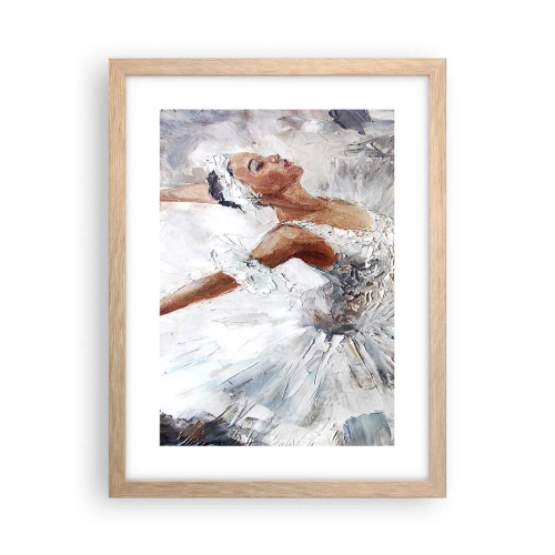 Plagát v ráme zo svetlého duba - Jemná a ľahká ako tyl - 30x40 cm