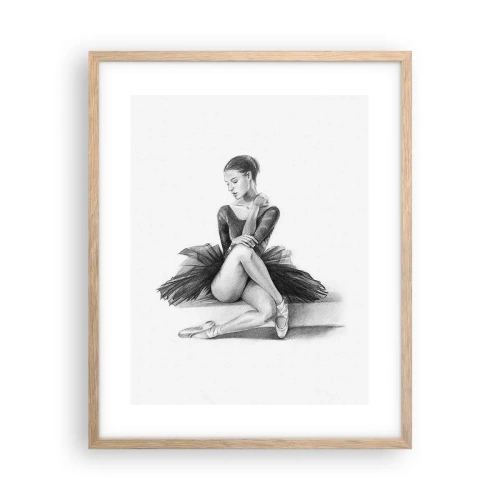 Plagát v ráme zo svetlého duba - Očarená tancom - 40x50 cm