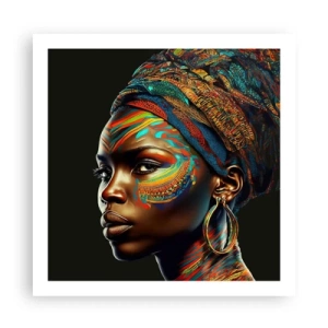 Plagát - Africká kráľovná - 60x60 cm