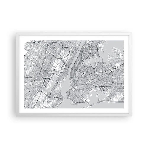 Plagát v bielom ráme - Anatómia metropoly - 70x50 cm