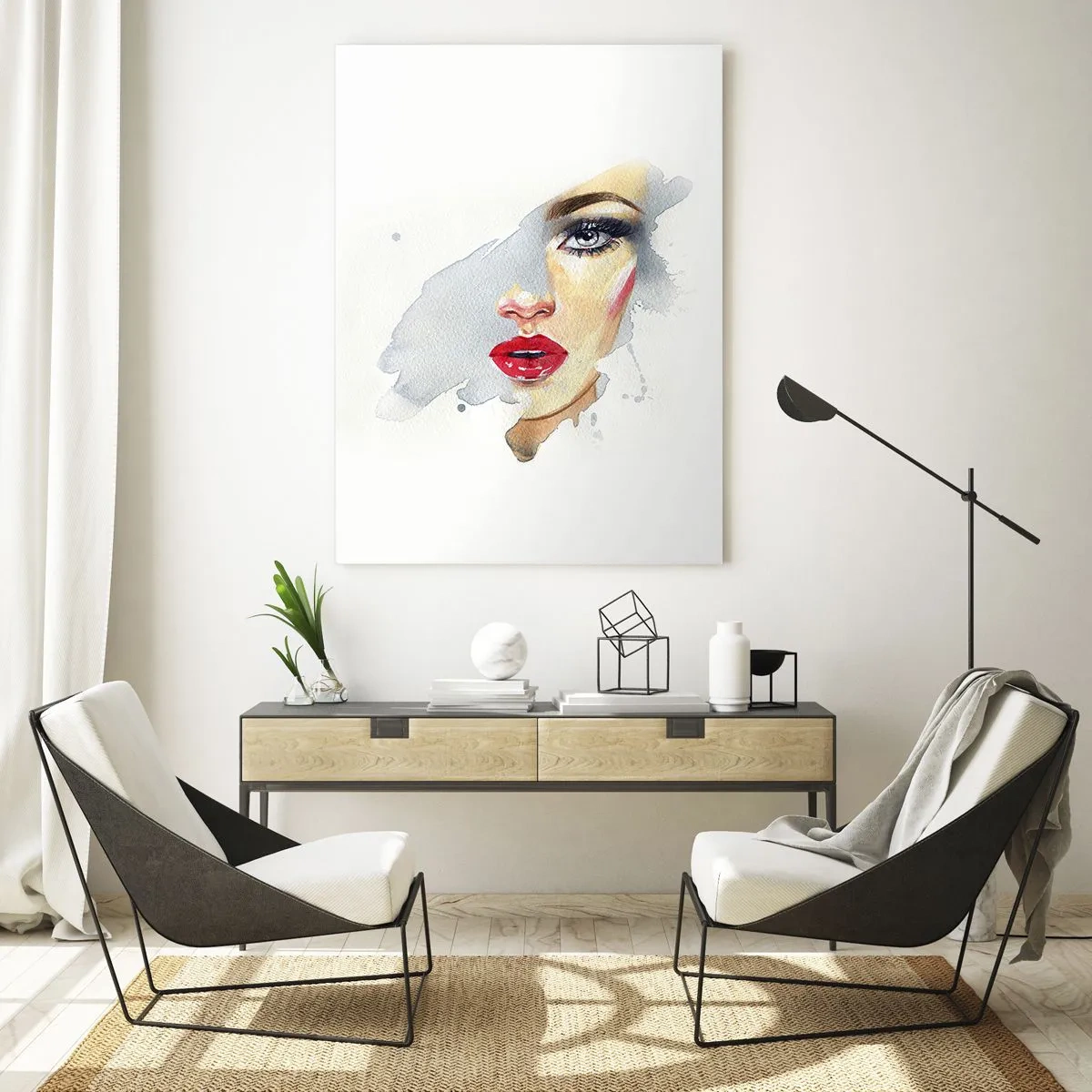 Obraz na skle - Odraz v kvapke vody - 50x70 cm