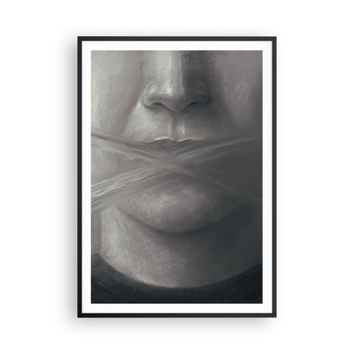 Plagát v čiernom ráme - Ani slovo - 70x100 cm