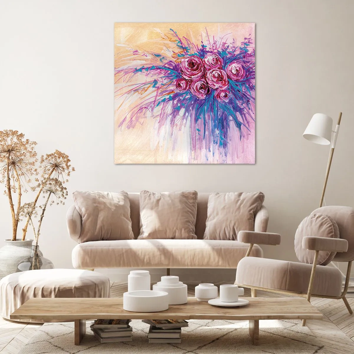 Obraz na plátne - Ružová fontána - 60x60 cm