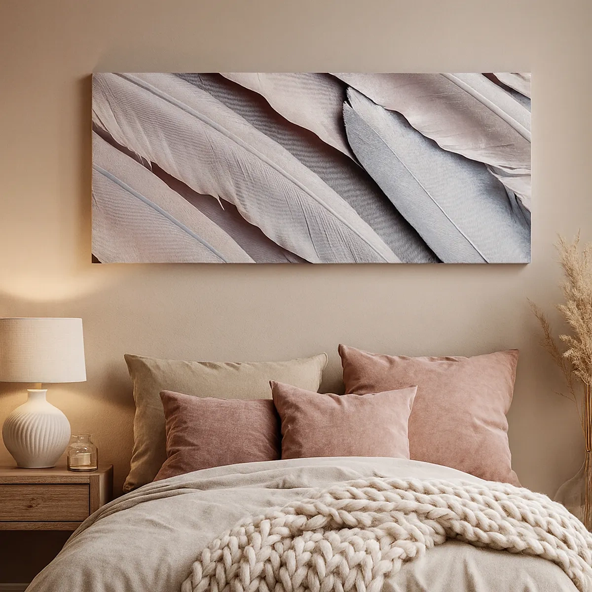 Obraz na plátne - V ružovej a striebornej - 30x30 cm