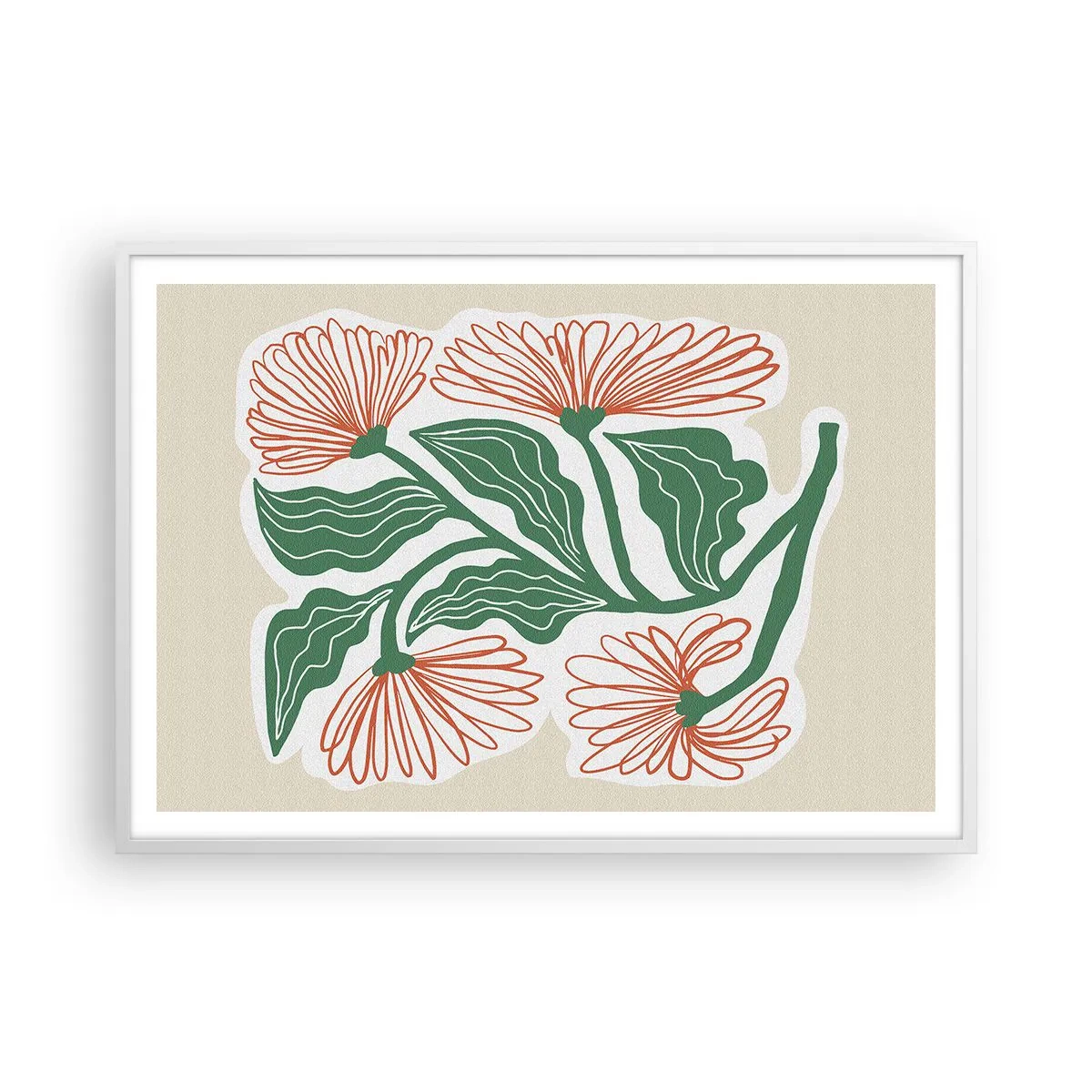 Plagát v bielom ráme - Ľudové aj moderné - 100x70 cm