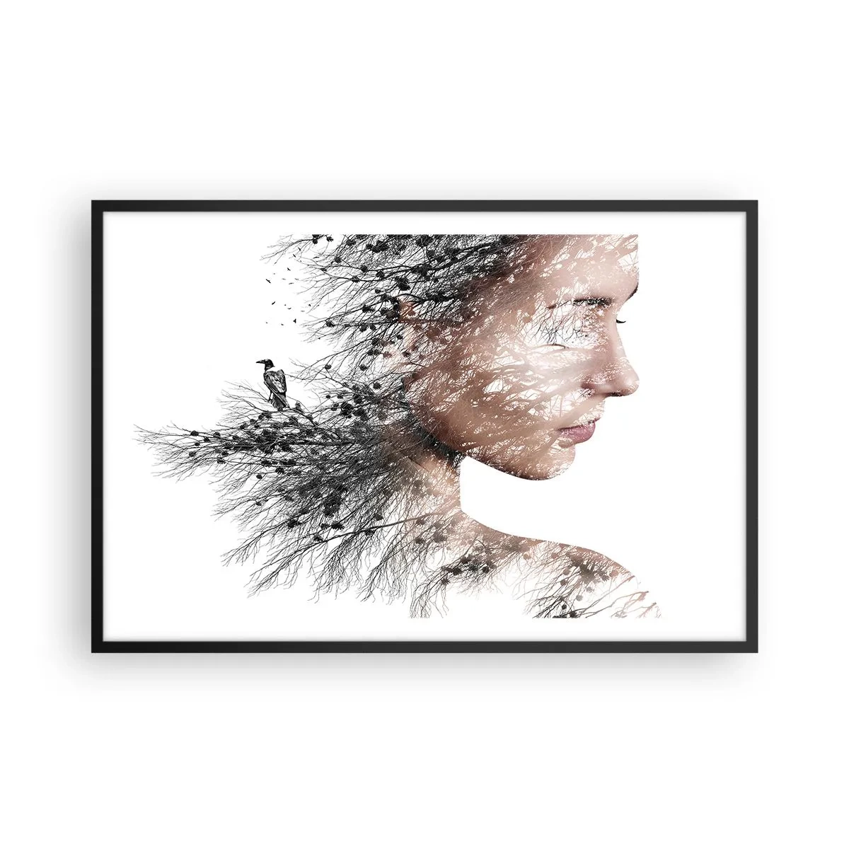 Plagát v čiernom ráme - Duch lesa - 91x61 cm