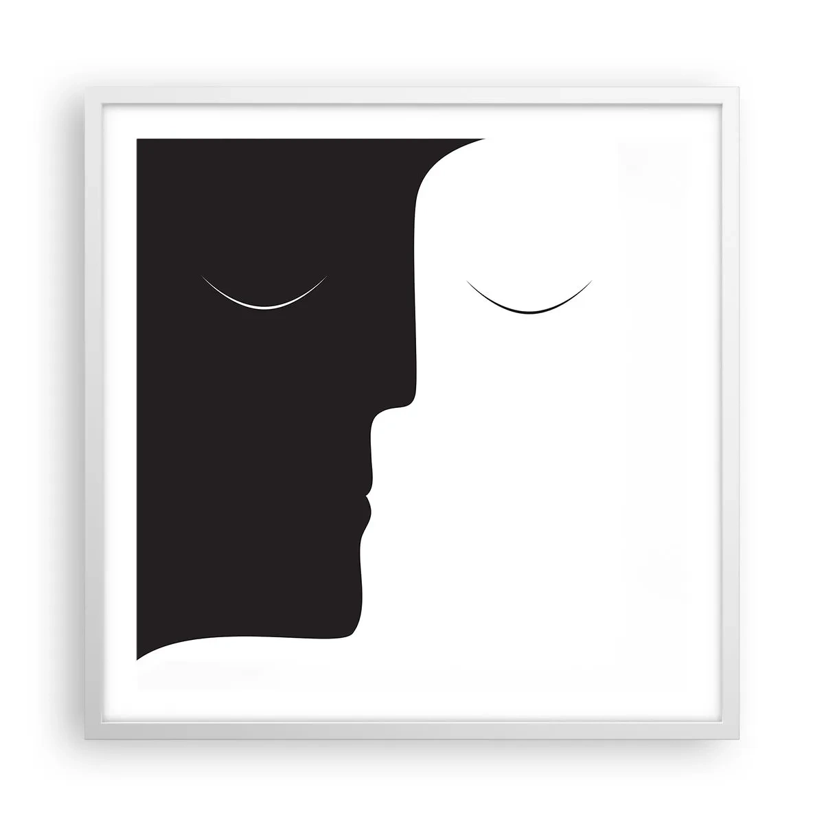 Plagát v bielom ráme - Jednota protikladov - 60x60 cm