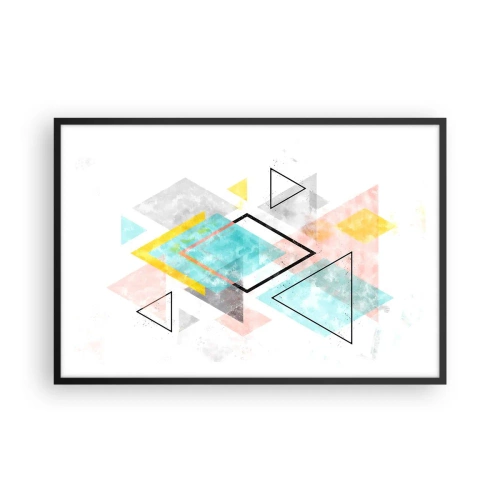 Plagát v čiernom ráme - Geometrická hračka - 91x61 cm