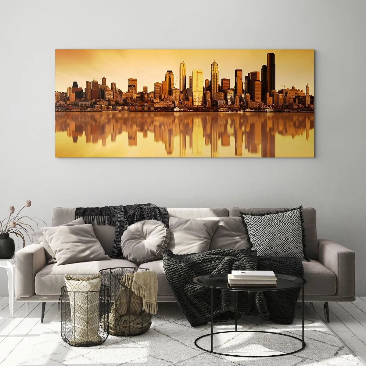 Obraz na skle - Ticho metropoly - 100x40 cm