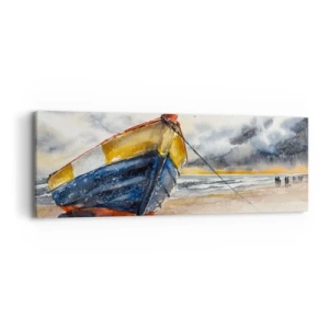 Obraz na plátne - Odpočinok na brehu - 90x30 cm