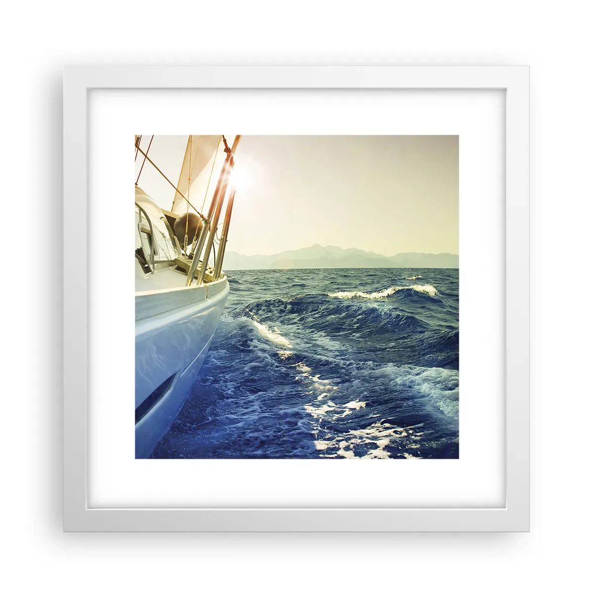 Plagát v bielom ráme - Za dobrodružstvom - 30x30 cm