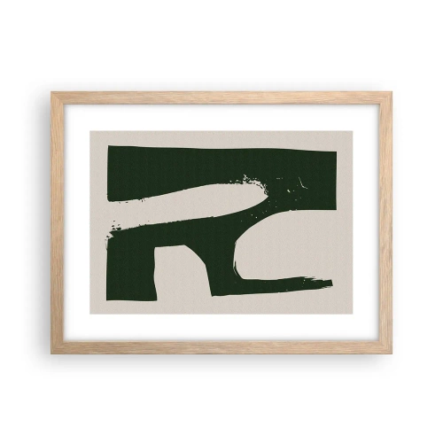 Plagát v ráme zo svetlého duba - Zálivy v bielom - 40x30 cm