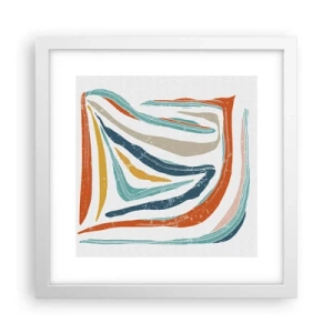 Plagát v bielom ráme - Priateľsky usmievavá abstrakcia - 30x30 cm