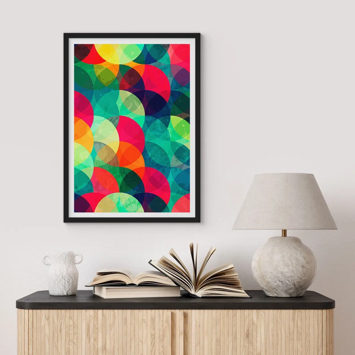 Plagát v čiernom ráme - Vstúpiť do dúhy - 61x91 cm
