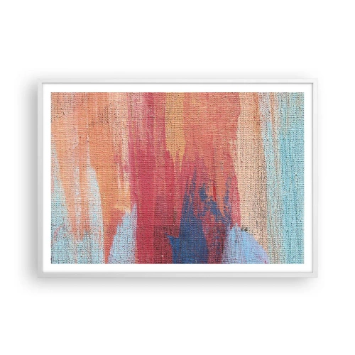 Plagát v bielom ráme - Stekať dúhou - 100x70 cm