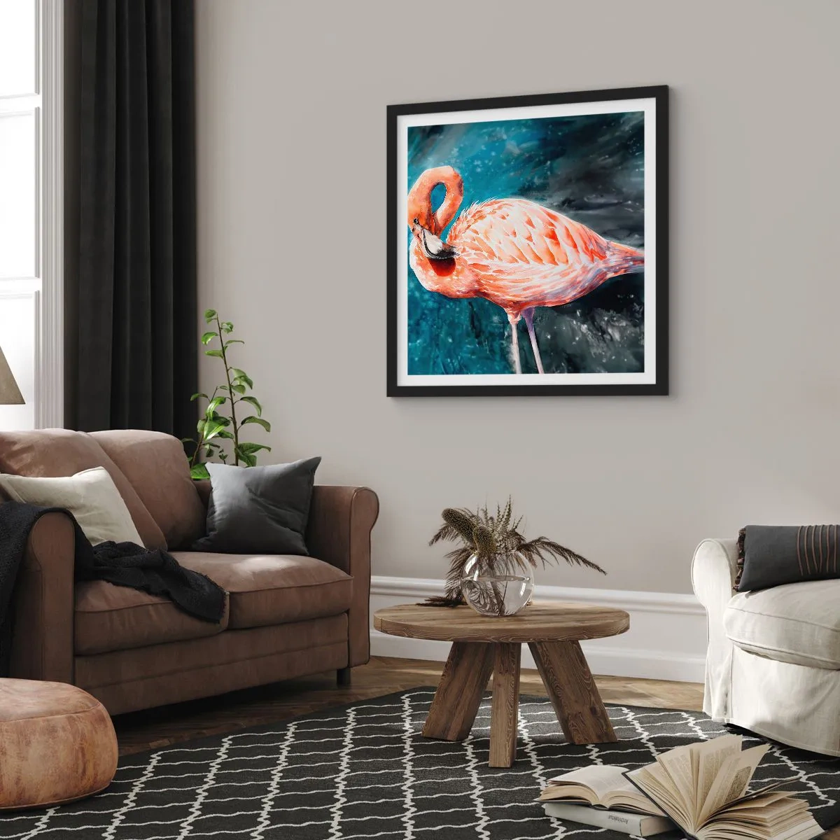 Plagát v čiernom ráme - Dekoratívne od prírody - 60x60 cm