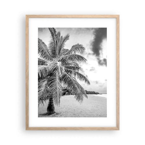 Plagát v ráme zo svetlého duba - Keď túžiš po samote…. - 40x50 cm