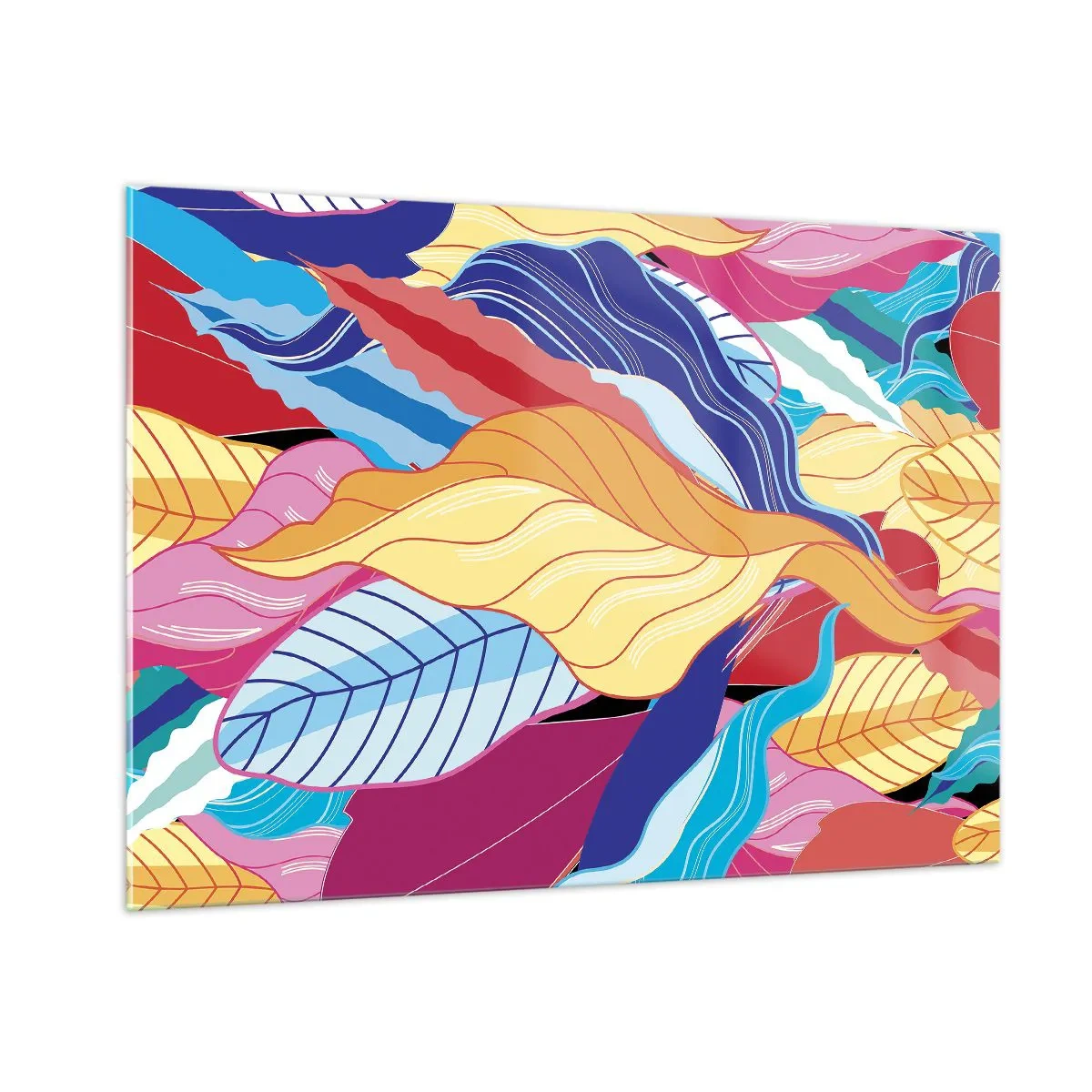 Obraz na skle - Farebný neporiadok - 100x70 cm