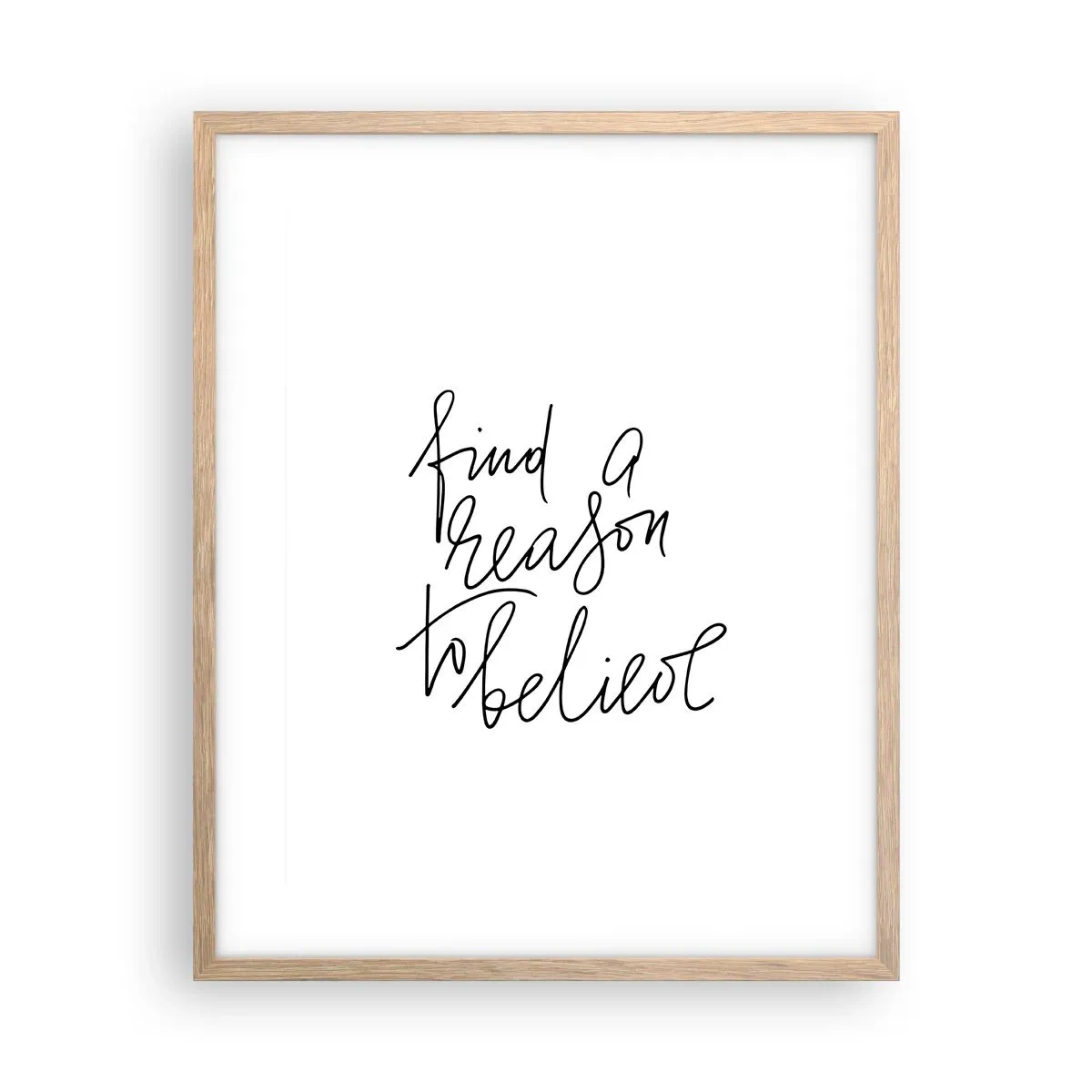 Plagát v ráme zo svetlého duba - Je to možné - 40x50 cm