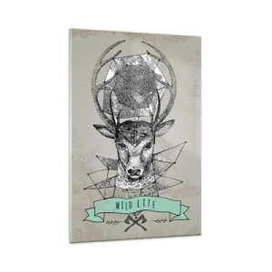 Obraz na skle - Videnie sv. Huberta - 80x120 cm