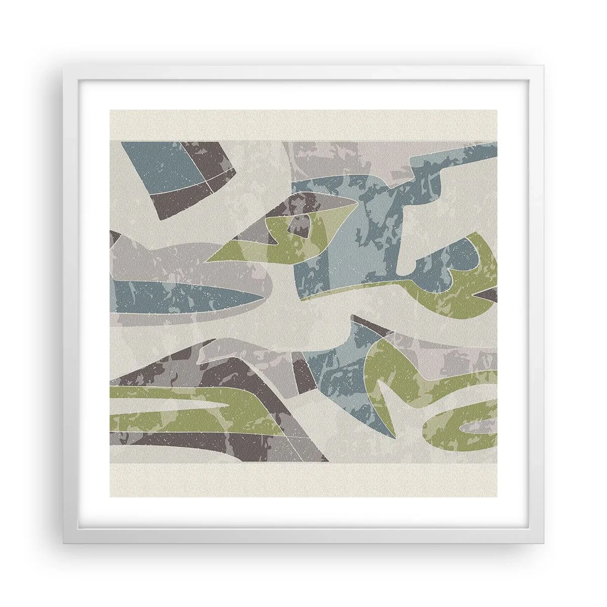 Plagát v bielom ráme - Kompozícia za sklom - 50x50 cm