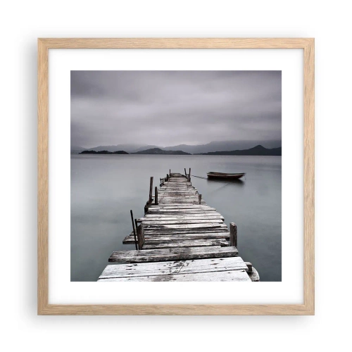 Plagát v ráme zo svetlého duba - Zajtra môžeš vyraziť - 40x40 cm