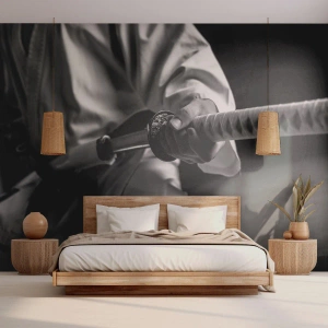 Fototapeta Premium Canvas - Duša bojovníka - Samurajský meč, Japonsko, Bojové umenia - 350x256 cm