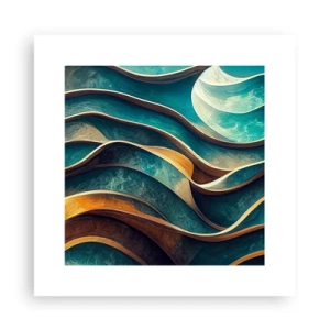 Plagát - Meandre modrej - 30x30 cm