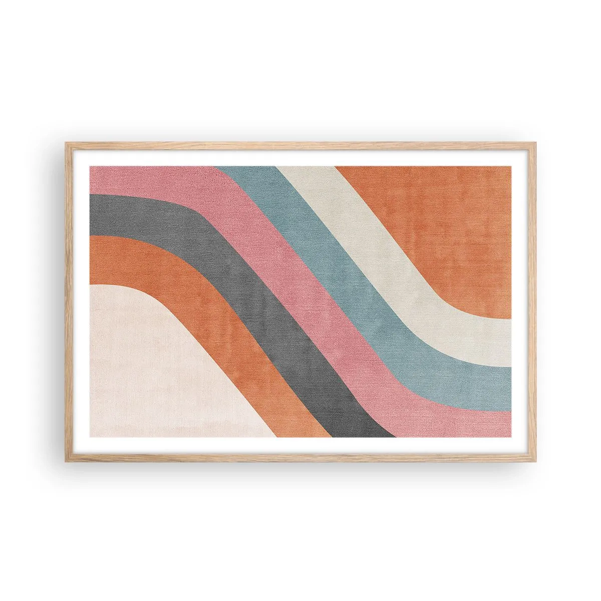 Plagát v ráme zo svetlého duba - Diagonálna kompozícia – pohyb - 91x61 cm