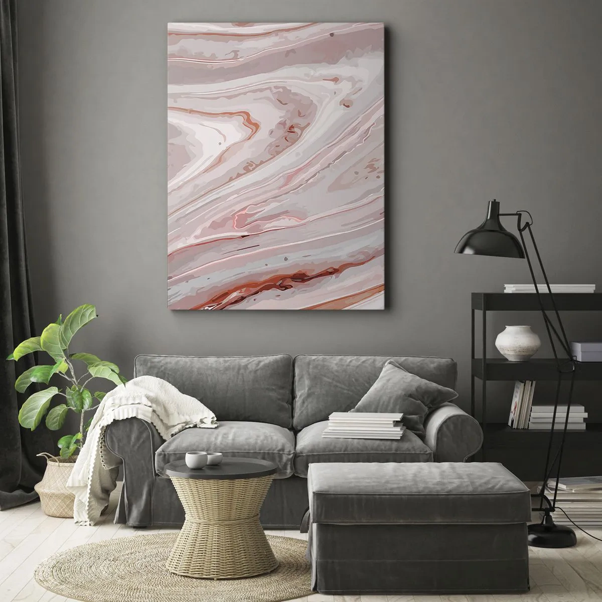 Obraz na plátne - Tekutá ružová - 50x70 cm