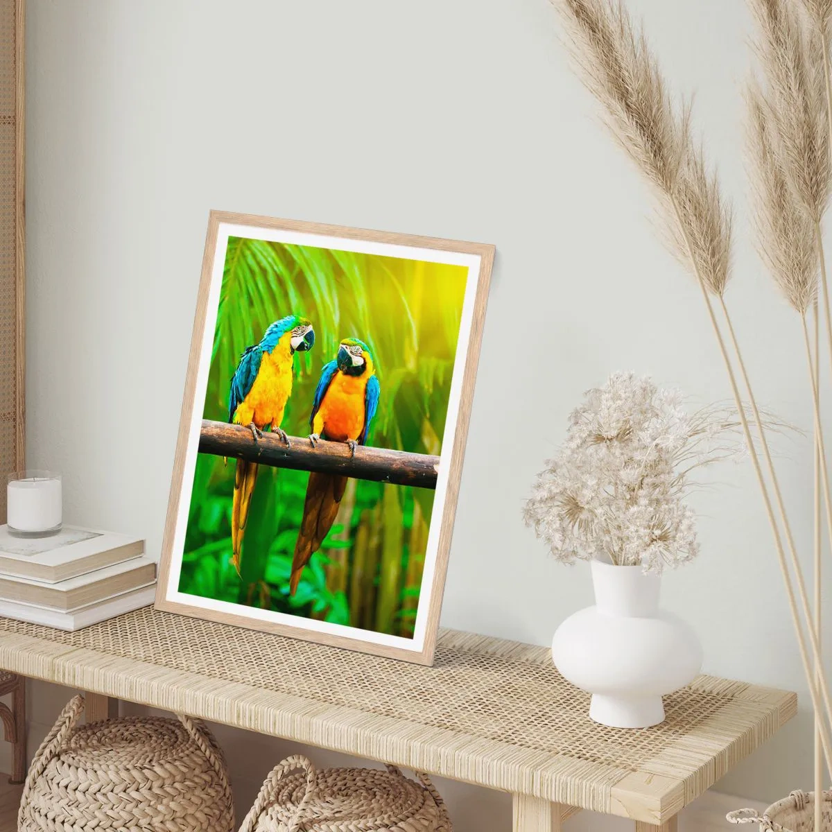 Plagát v ráme zo svetlého duba - Počula si, že ona…? - 50x70 cm