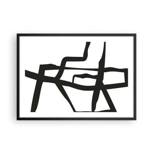 Plagát v čiernom ráme - Čiernobiela konštrukcia - 70x50 cm