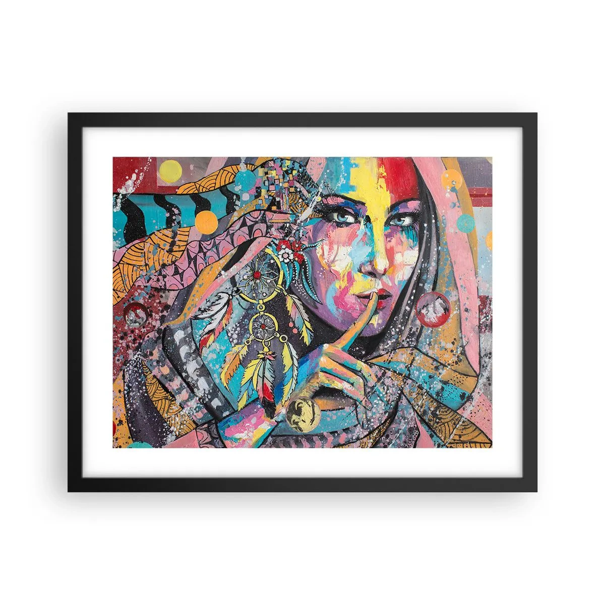 Plagát v čiernom ráme - Mlč, než pochopíš - 50x40 cm