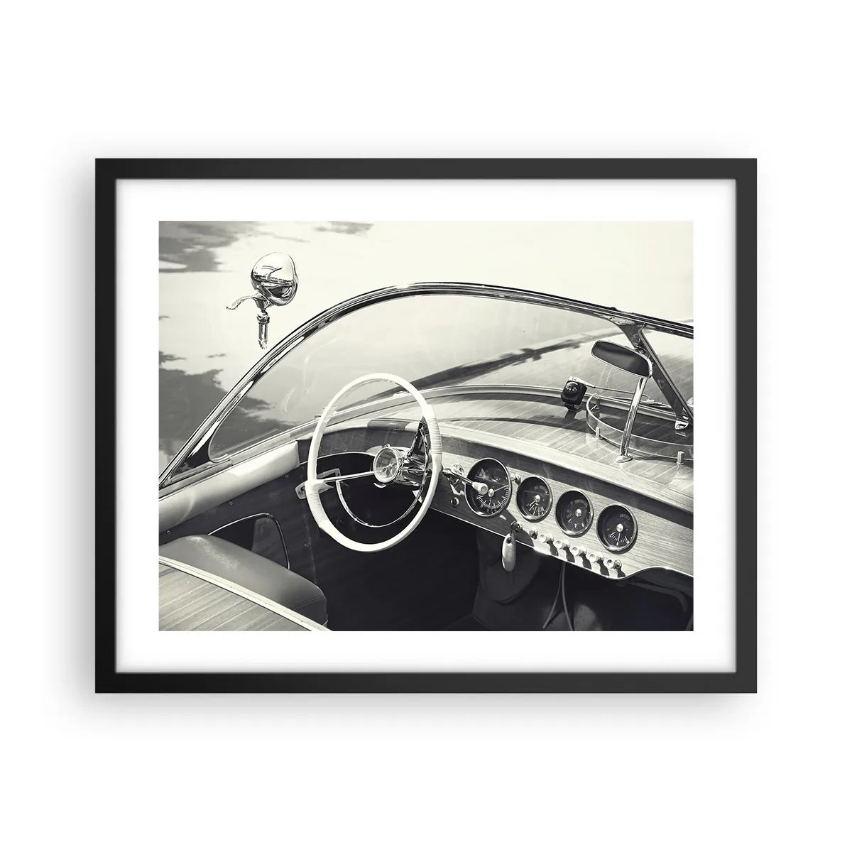 Plagát v čiernom ráme - Počasie pre bohatých - 50x40 cm