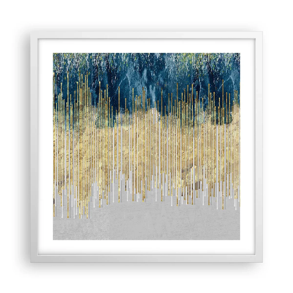Plagát v bielom ráme - Pozlátená hranica - 50x50 cm