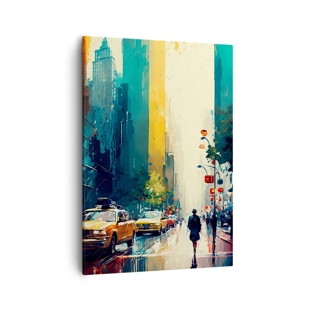 Obraz na plátne - New York – tu je aj dážď farebný - 50x70 cm