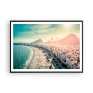 Plagát v čiernom ráme - Večná dovolenka v Riu - 100x70 cm
